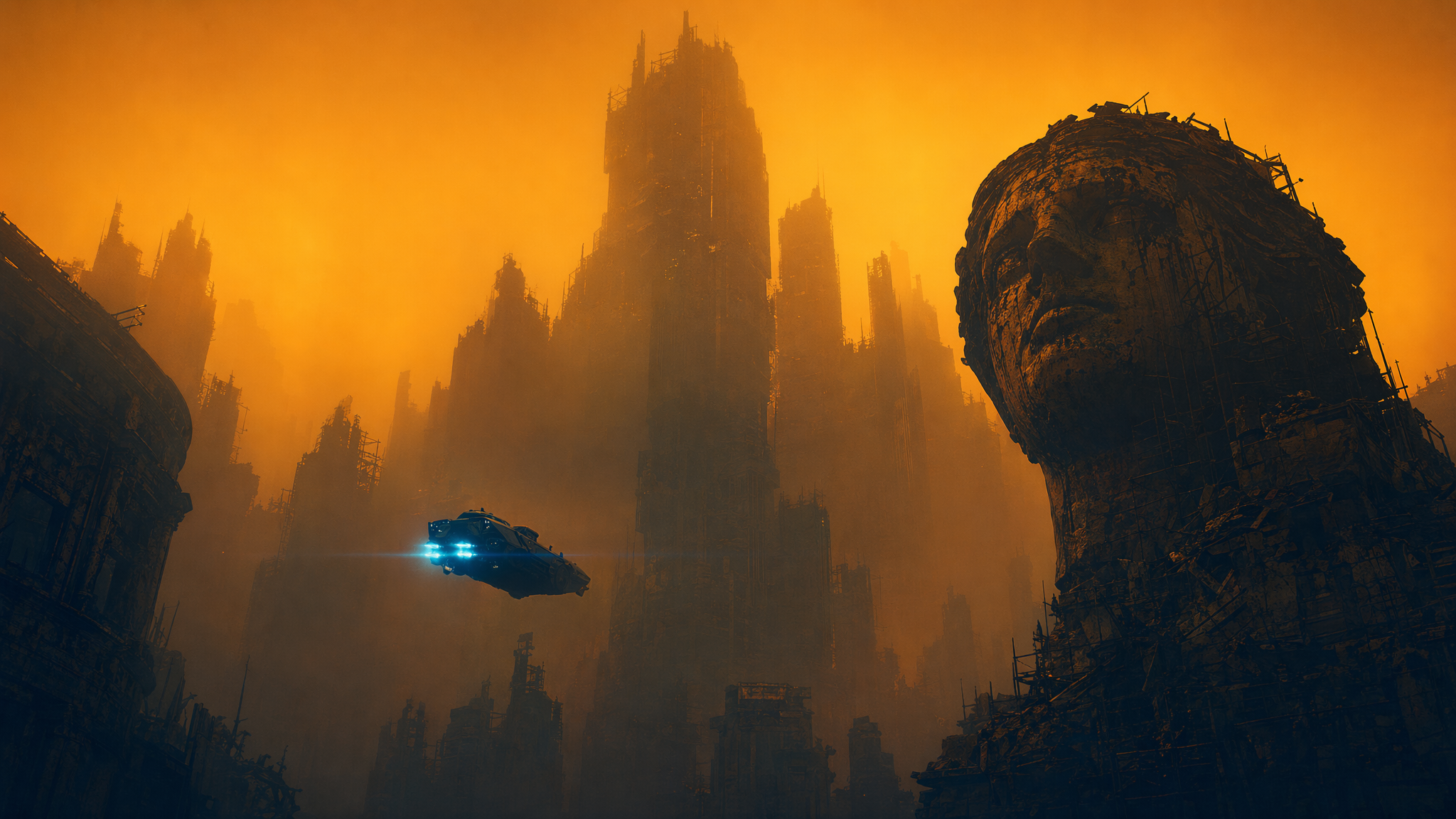 GPT-Image-2 Case · Neo-Noir: Orange Mist