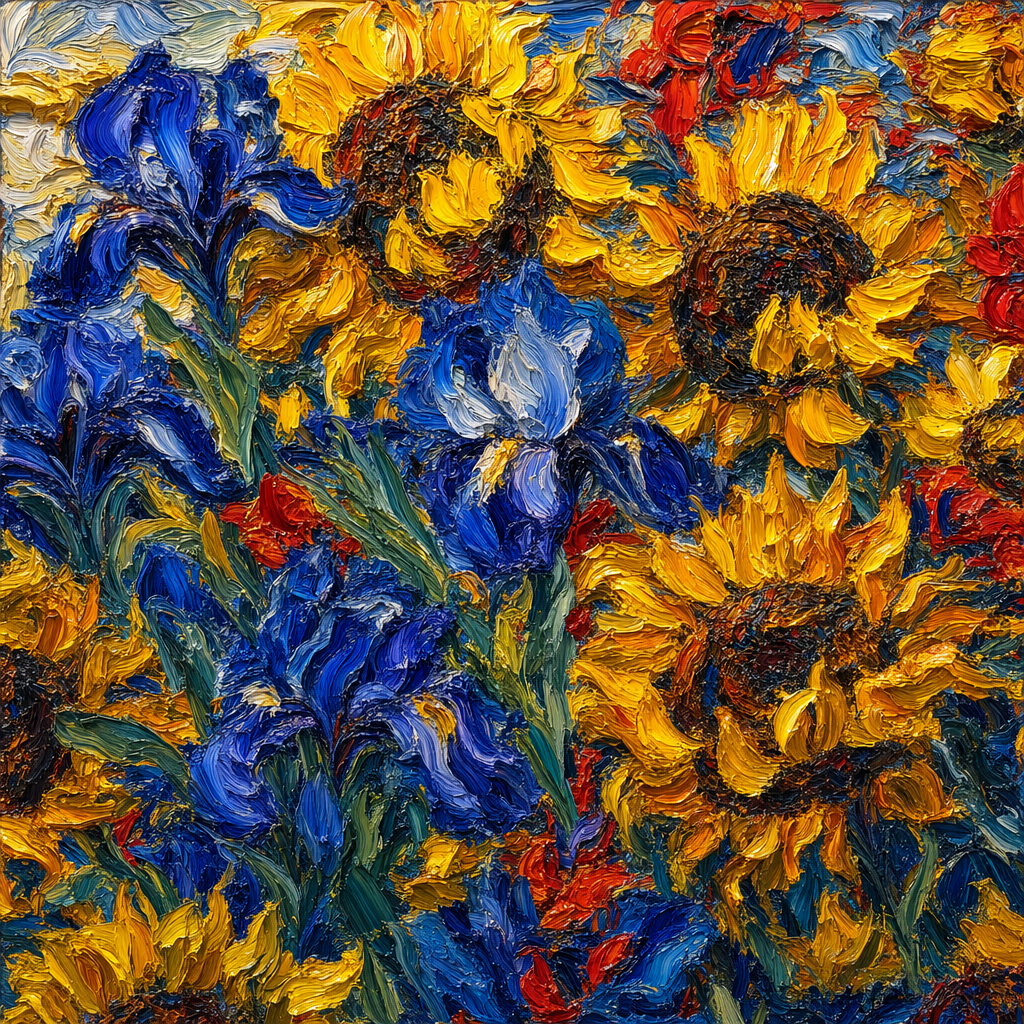 GPT-Image-2 Example · Thick Paint Floral Rhythm
