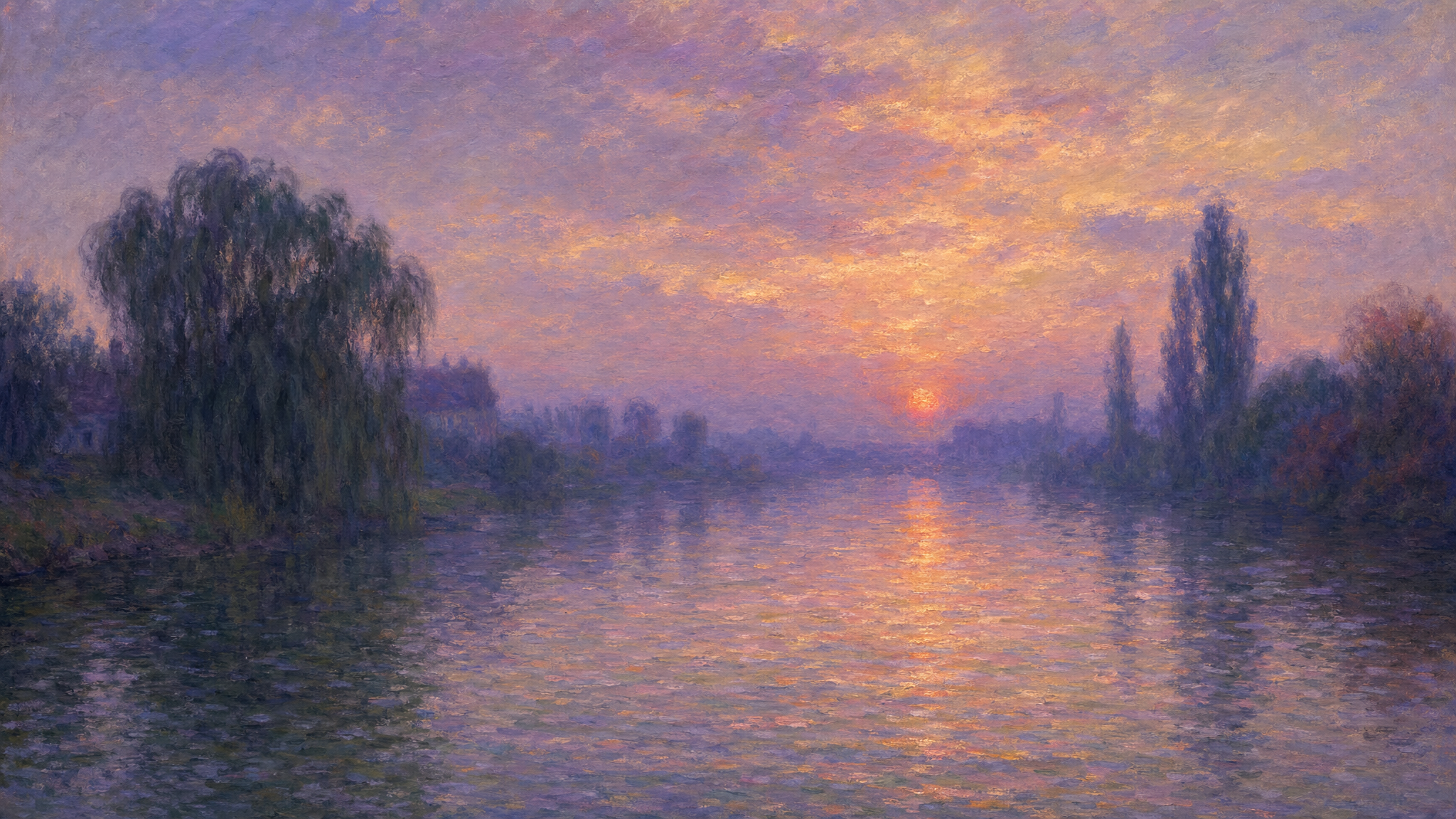 GPT-Image-2 Example · Impressionist Context: River at Dusk