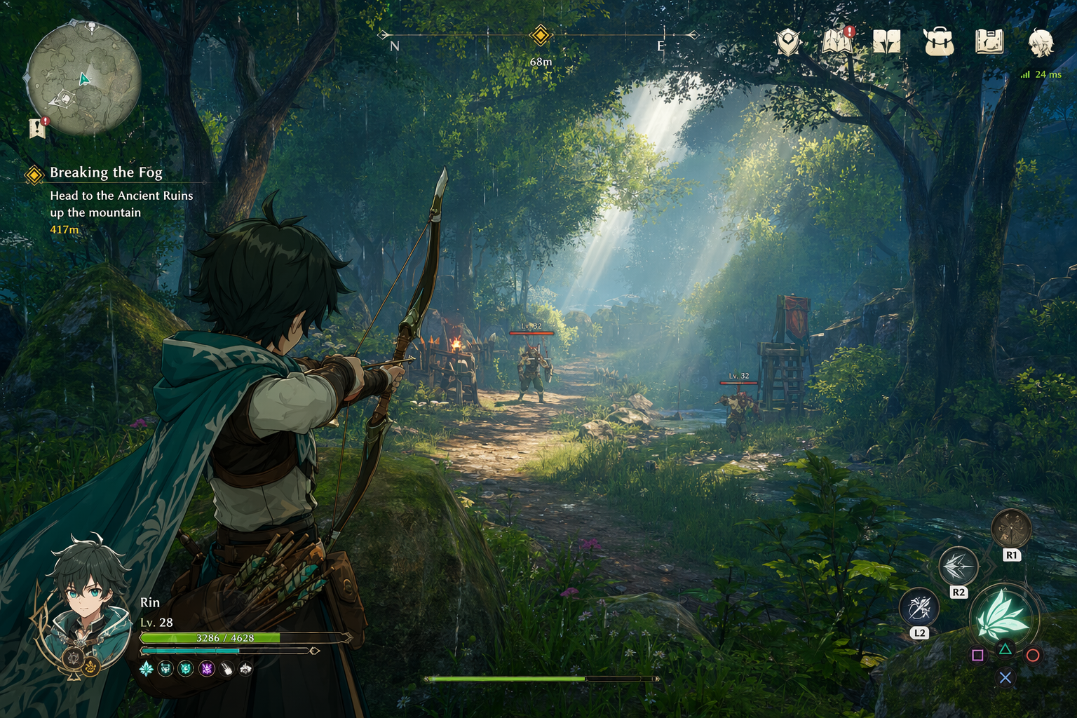 GPT-Image-2 Case · Anime Style Open World Adventure HUD