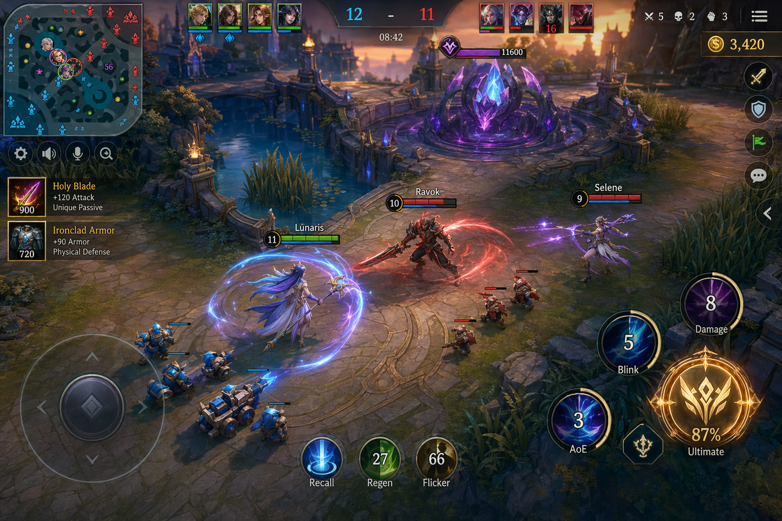 GPT-Image-2 Example · Mobile MOBA Arena HUD