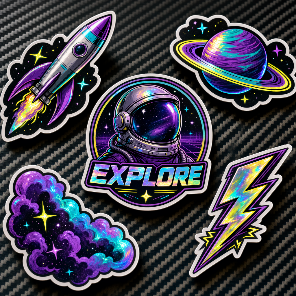 GPT-Image-2 Case · Sticker Design: Cyber Explorers Club