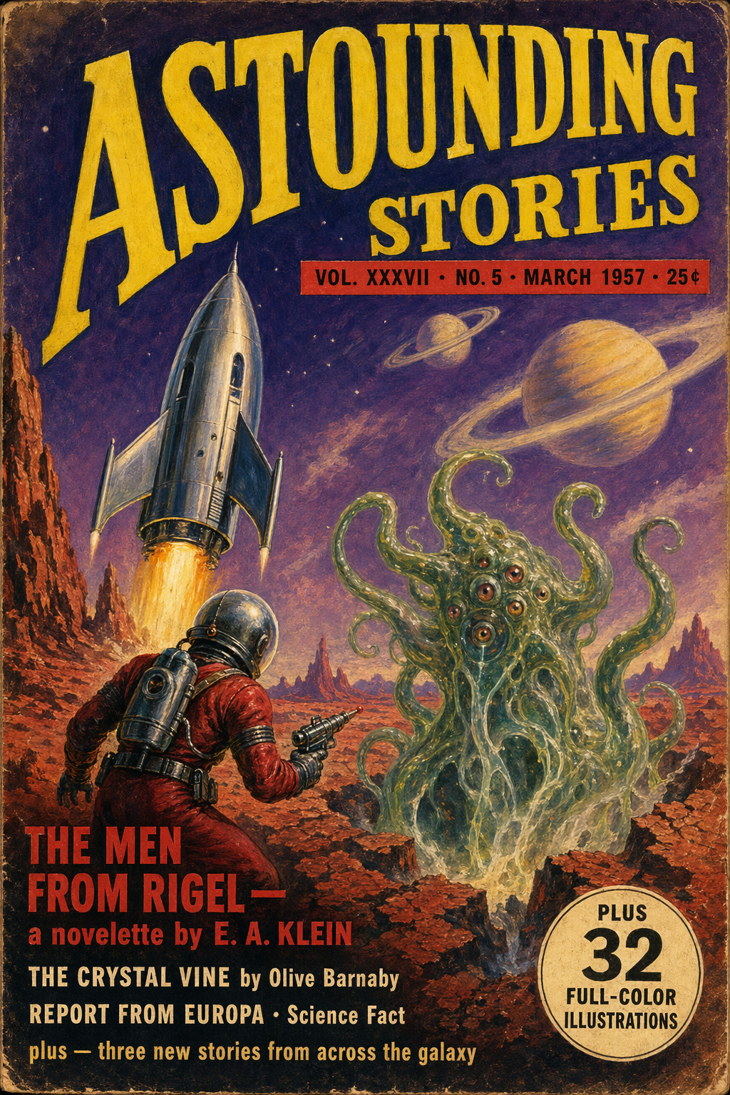GPT-Image-2 Case · 1950s Astounding Stories Pulp Sci-Fi Magazine Cover