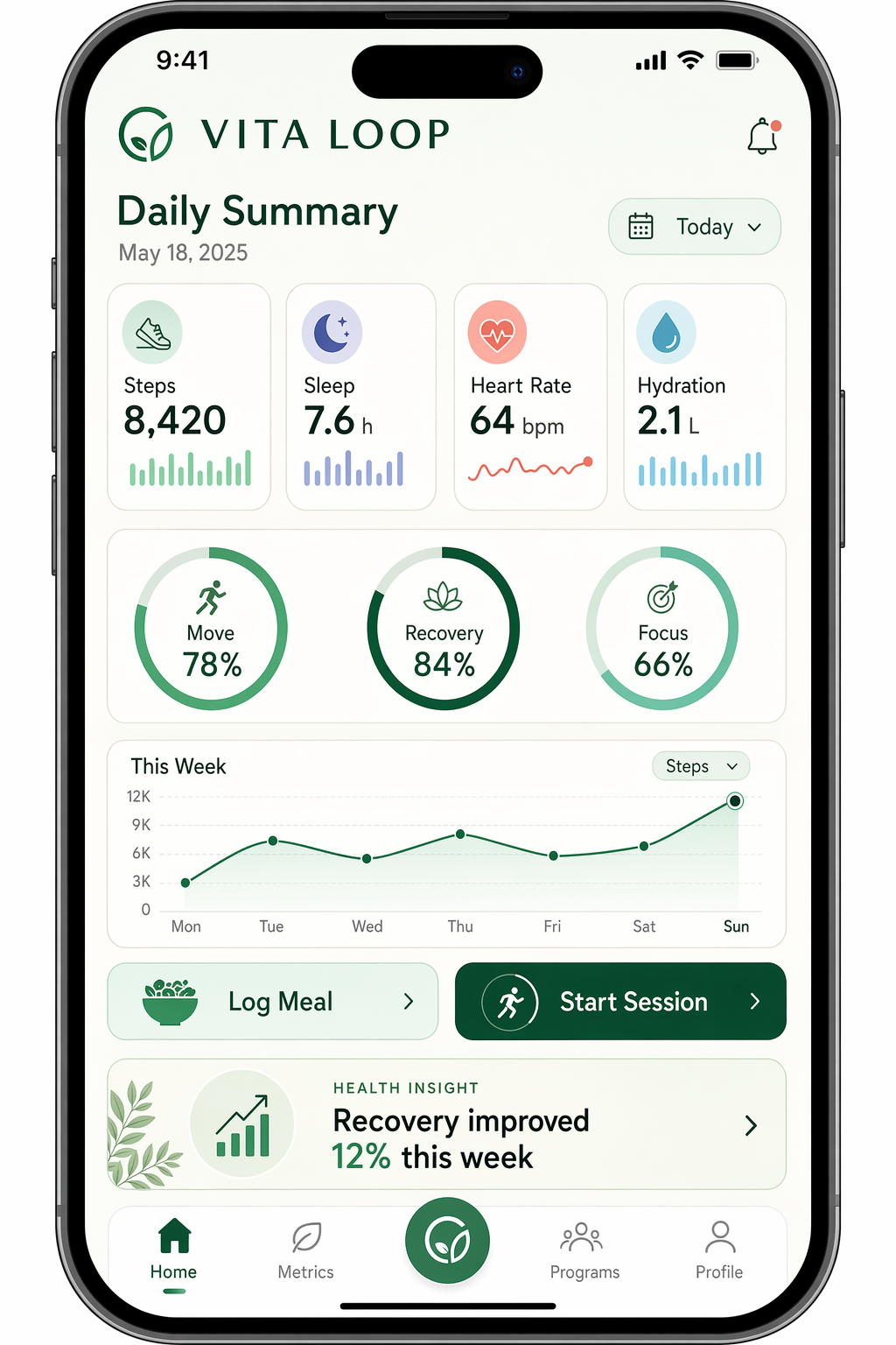 GPT-Image-2 Case · Health Tracking App Mockup