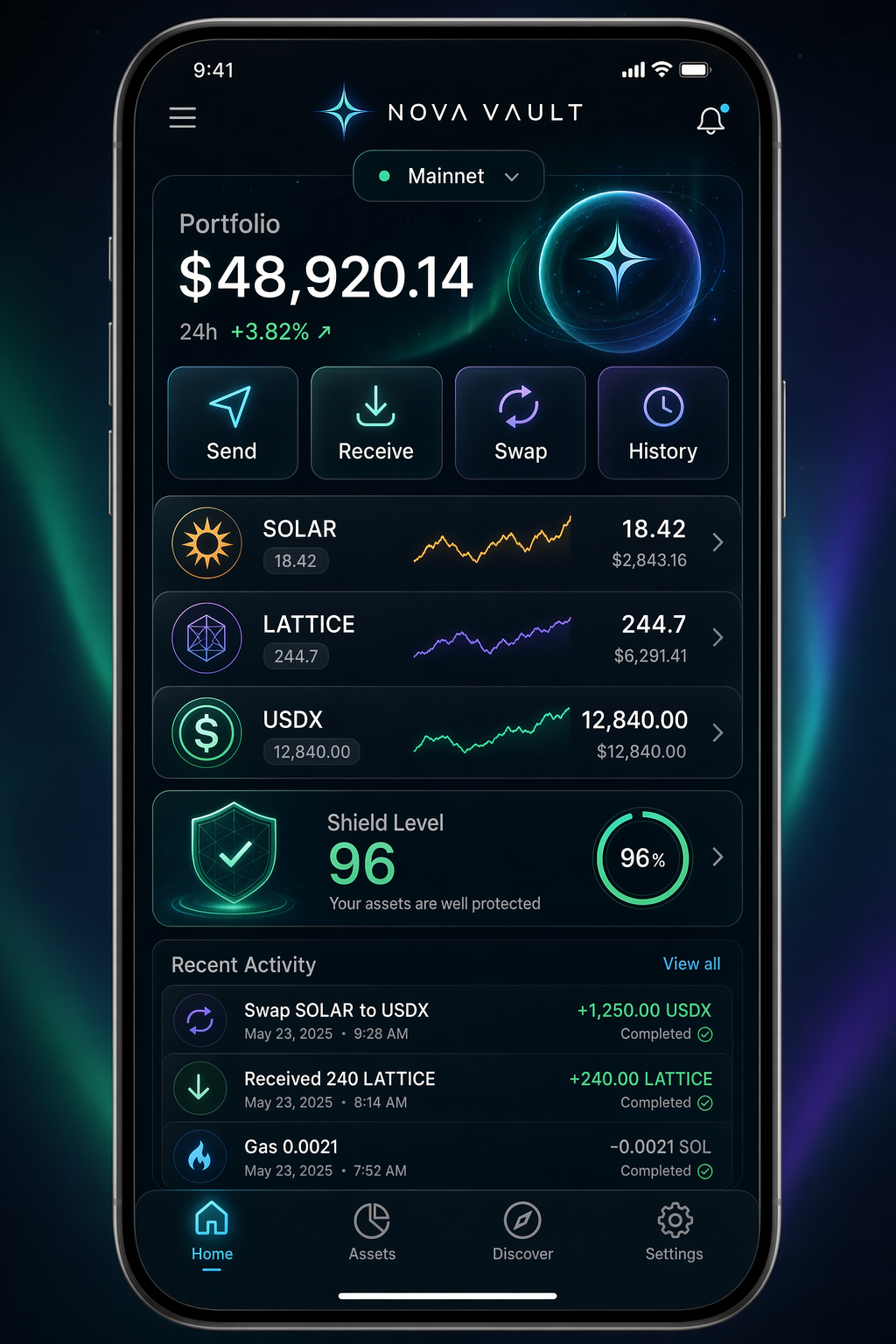 GPT-Image-2 Case · Web3 Wallet Interface Concept